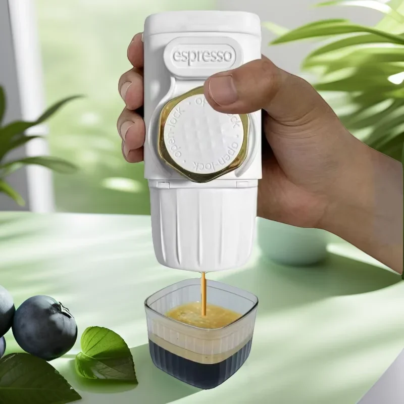 Portable Hand-Pressed Italian Espresso Coffee Machine Capsule Small Household Travel Outdoor Use Espresso Maker
