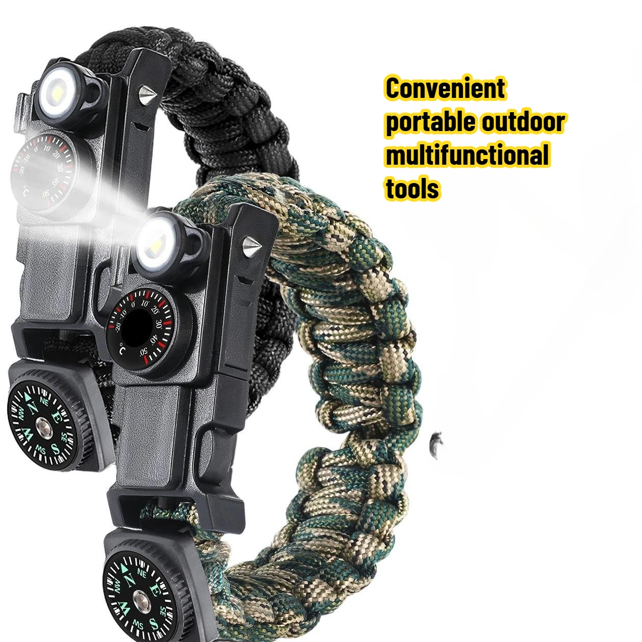 

Outdoor New Creative Multifunctional 16 in One Wristband Tool Convenient Camping Hiking Emergency EDC Pocket Tool