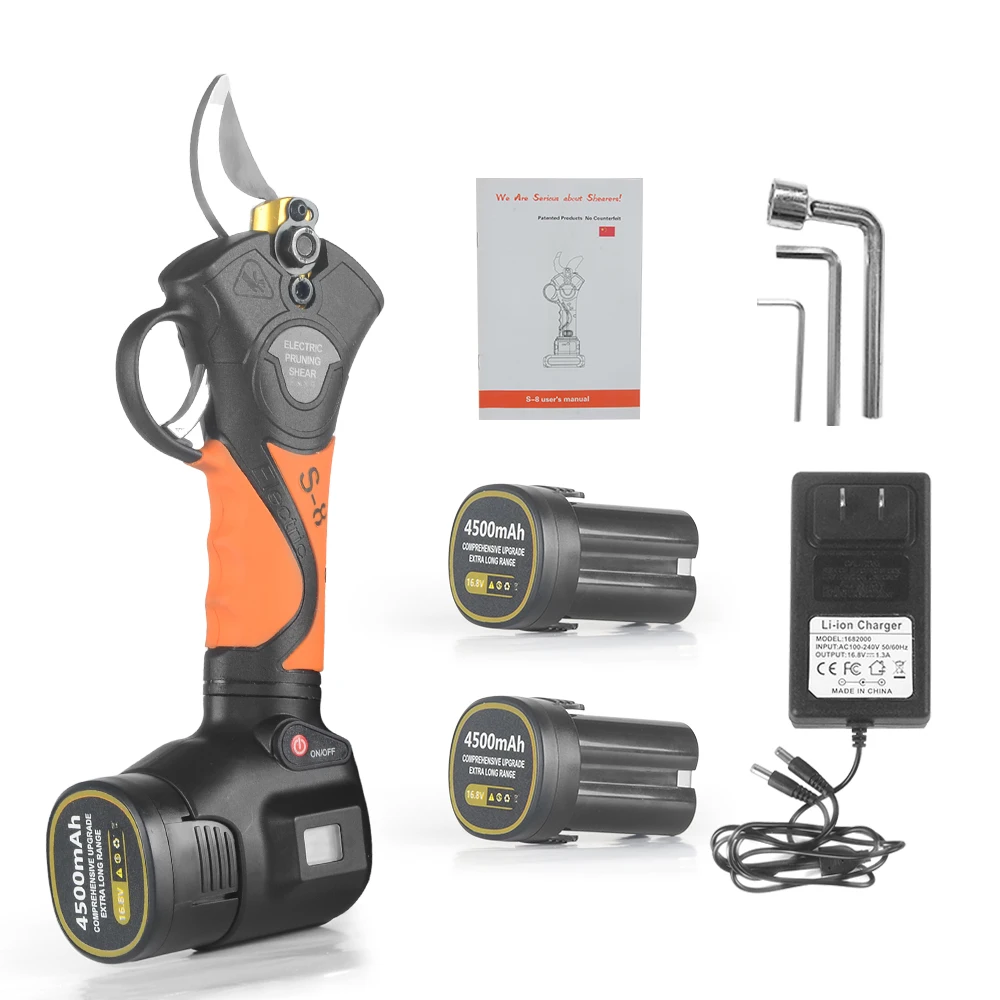 

Electric Pruning Shears Cordless, 1.3" Diameter Battery Powered Pruning Shears with LCD Display, Brushless Motor Cordless Pruner