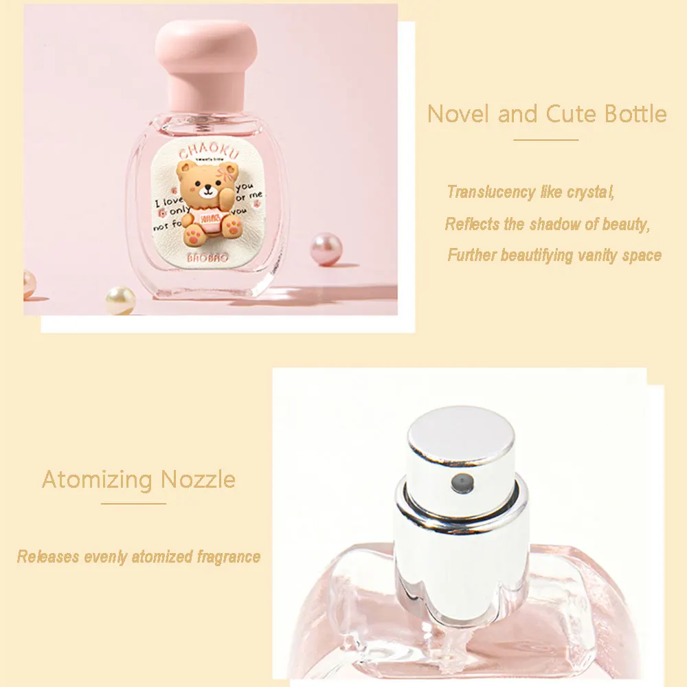 عطر لطيف على شكل قلب Eau de Parfum EDP 25 مل عطر زهري/فواكه طازج للفتيات والنساء 4-6H عطر يومي يدوم طويلاً