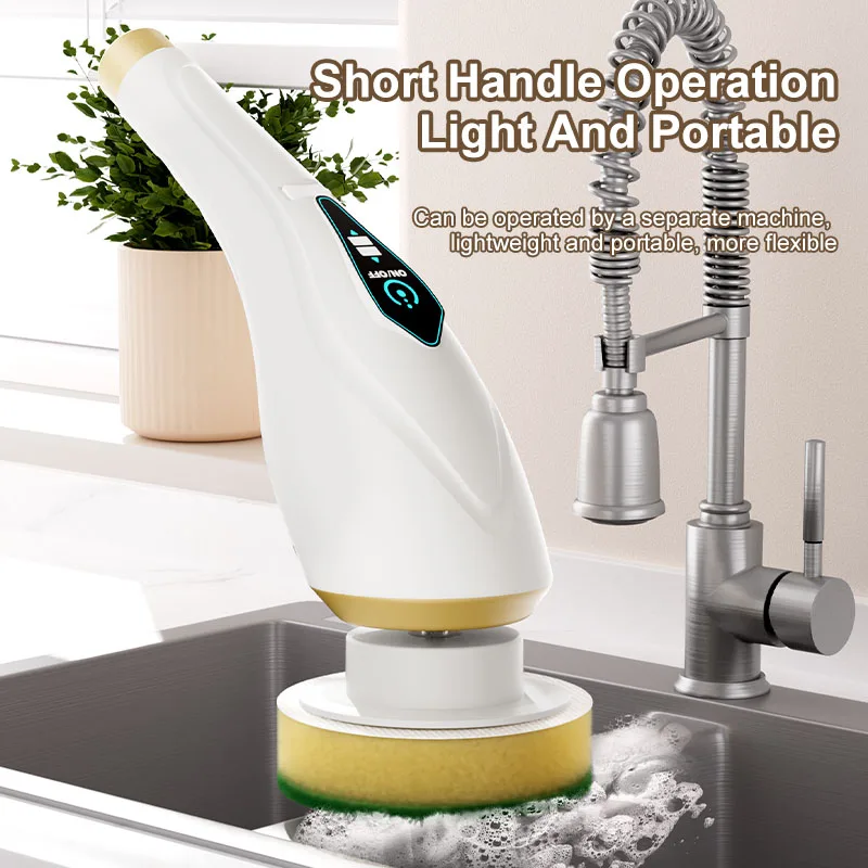 Multi Functional Electric Cleaning Brush Extended Retractable Household Electric Brush Floor Cleanin Bathroom Stove Brush