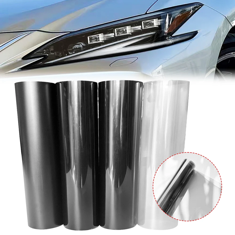 

30*150cm Car Headlight Tint Fog Light Taillight Waterproof Sticker Auto Fog Light Taillight Smoke Black Tailing Lamp Stickers