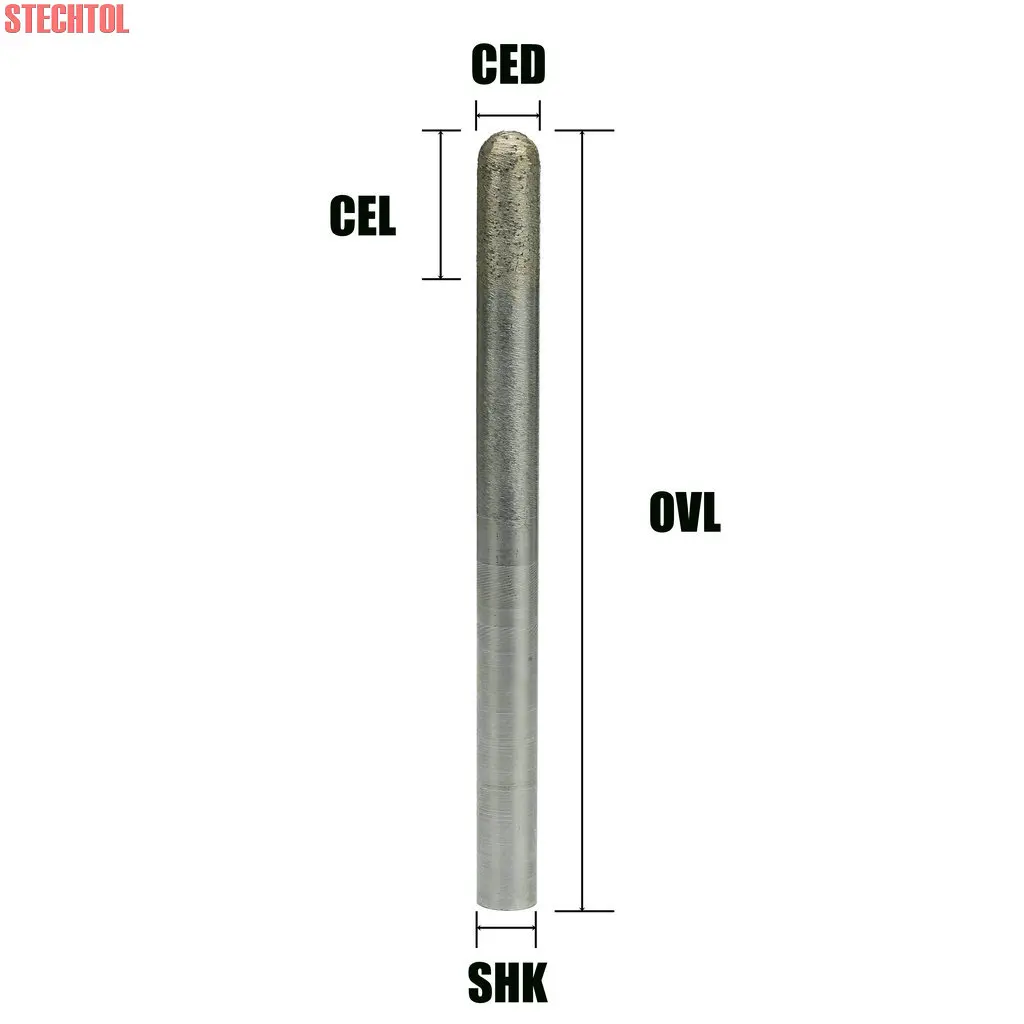 Imagem -05 - Ball Nose Endmill Sinterizado Cortador de Diamante Cnc Granito Ferramentas Gravador de Pedra Fresagem Inferior Corte de Slotting Bit Roteador 616 mm