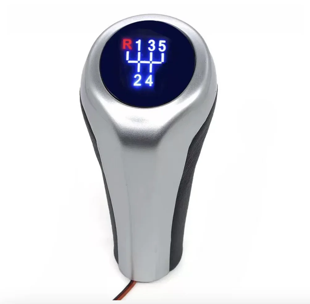 5 6 Speed Car Gear Shift Knob Lever Shifter Knob Leather Gearstick Shifter Lever Fit For BMW E28 E30 E32 E34 E36 E38 E39 E46