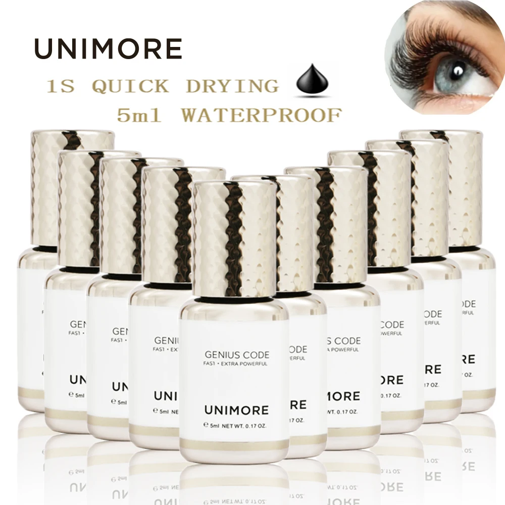 

UNIMORE 10PCS 1s Fast Drying Lashes Glue For Eyelash Extensions For Professional Artists Salon Party Makeup Tool Suppliers