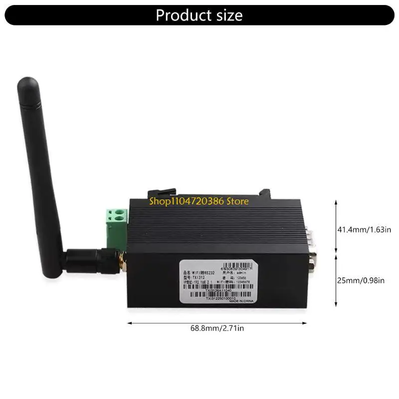 K0EA Servidor serial sem fio TXI312 eficiente RS232 para conector WiFi/RJ45 aumenta a compatibilidade aplicações inteligentes