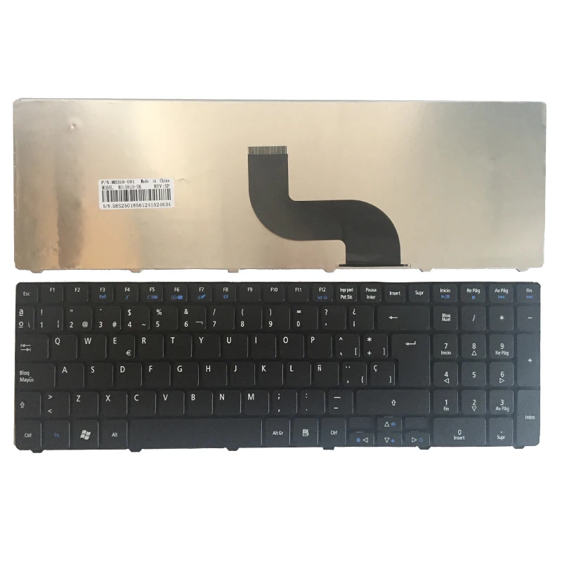 Spanish laptop Keyboard For Acer Aspire 5810 5536 5536G 5738 5738G 5810T 5740 5749 5336 7551 5410 5252 5742G 5742Z Black SP