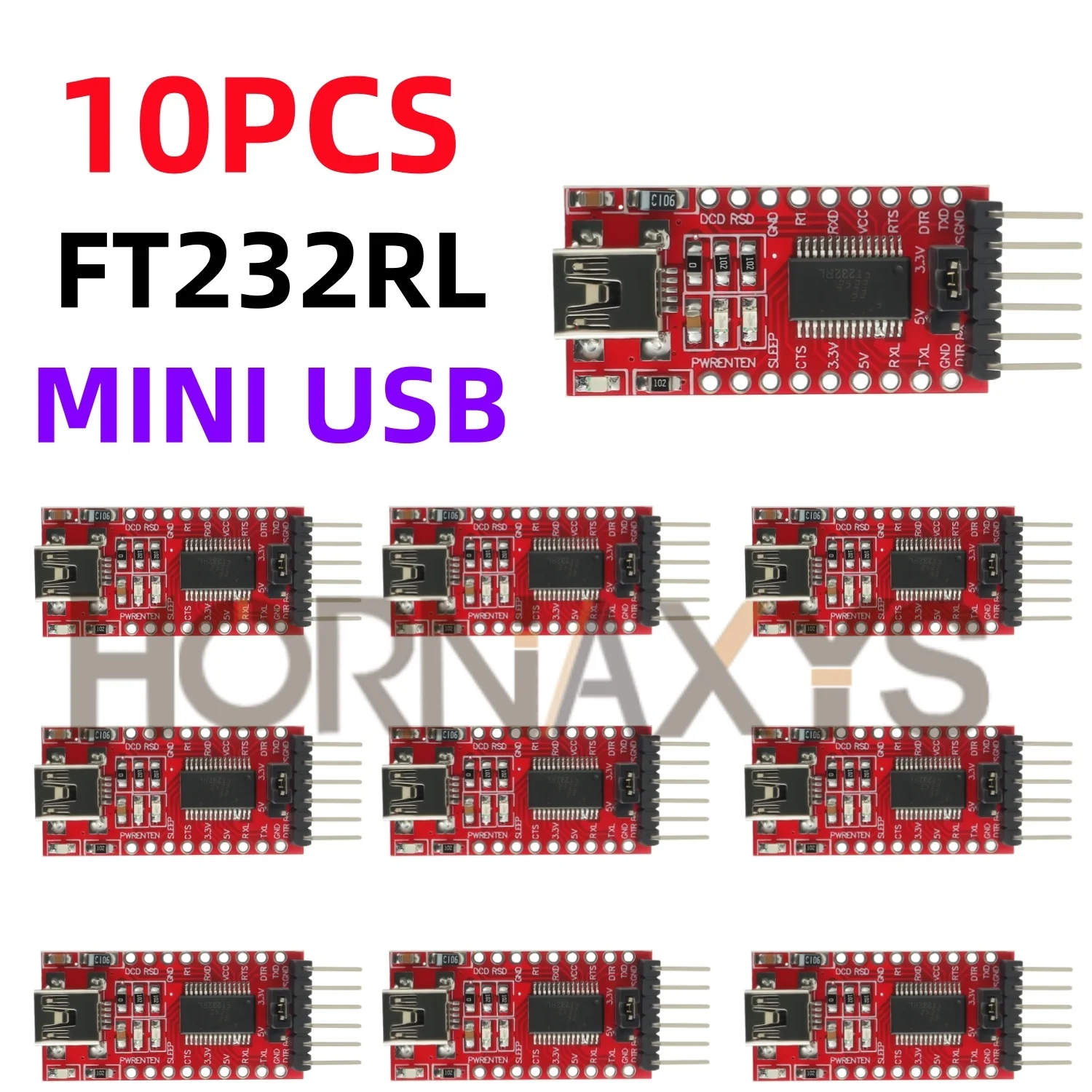 1-10 SZT./FT232RL FTDI USB 3.3V 5.5V do TTL Adapter Szeregowy Moduł dla Arduino FT232 Pro Mini Port USB DO TTL 232 Mini / USB Typu-C — zdjęcie produktu 4