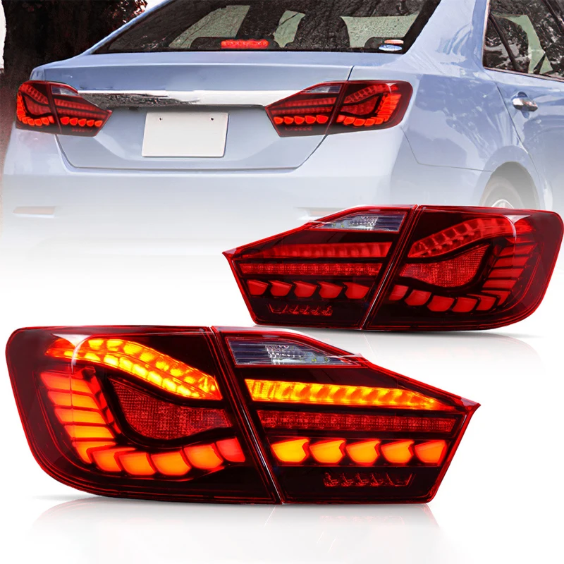 Car Styling taillight tail light for Toyota Camry 2012 - 2014 Rear Lamp LED DRL + Turn Signal + Brake + Reverse lights