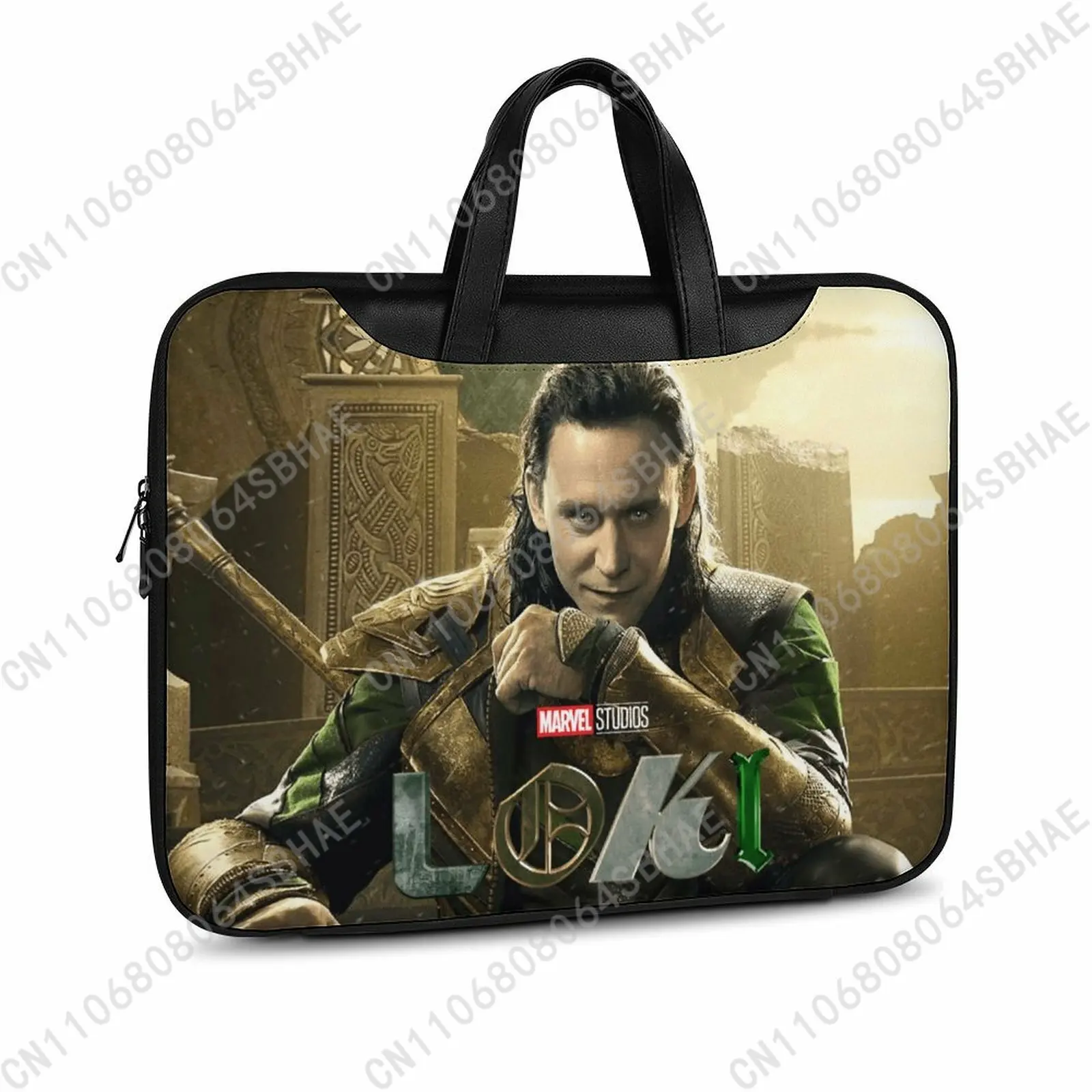 

Marvel Loki Custom Leather Briefcase Men Woman Laptop Bag Business Retro Genuine Leather Computer Cosplay
