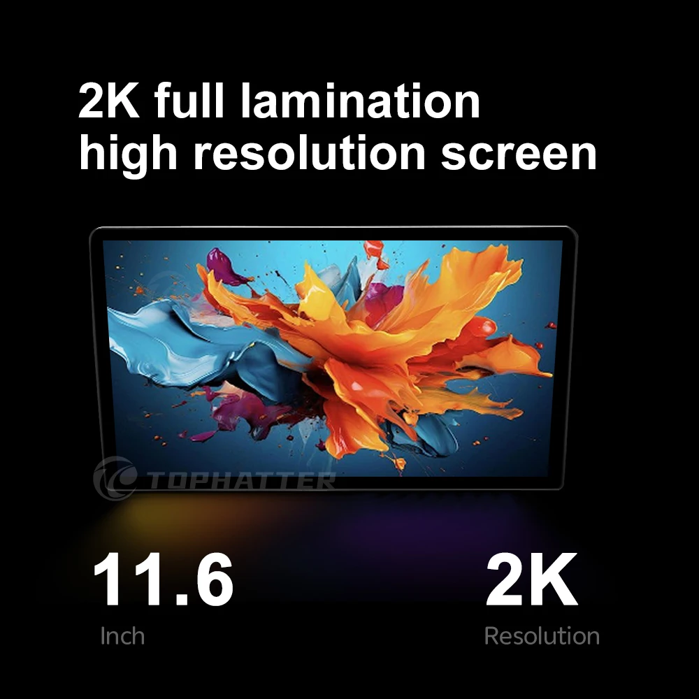 11.6 inch Universal Car Radio CarPlay Android Auto Qualcomm Snapdragon Multimedia Player 2K Screen Navi head unit DTS DSP Stereo