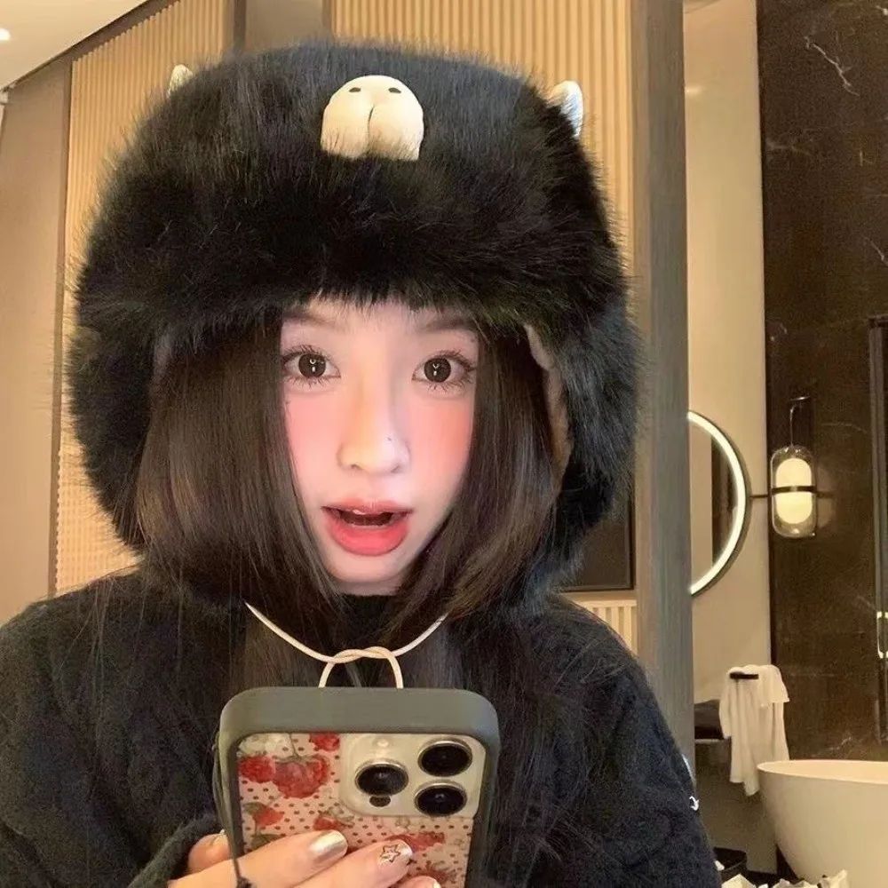 جديد أفخم قبعة دافئة رقيق الفراء يندبروف البلوز قبعة Coldproof قبعة صغيرة دافئة لركوب الدراجات في الهواء الطلق التزلج #5