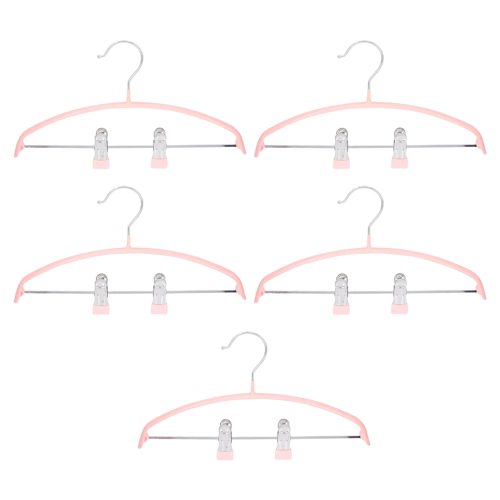 

5Pcs Clip Hangers Anti-Skid Skirt Hangers Semi-Circle Adjustable Sturdy Non-Slip for Garments Pants Short Skirt Bust