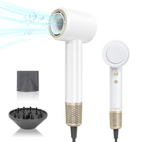Diffuser Hairdryer Ionic Professional Electric Hair Dryer Heat Leaf Blow Drier With Diffuser  Ion Leafless Air Blower Woman