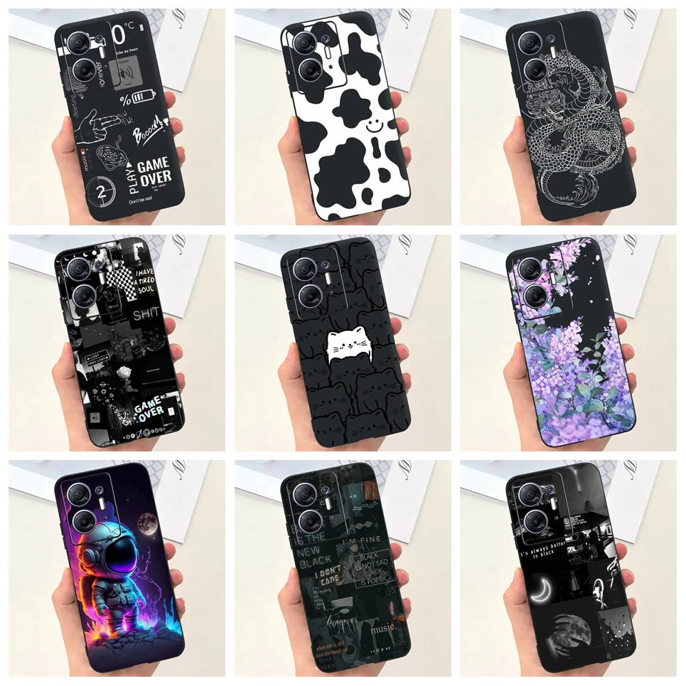 Für Infinix Hot 30 4g 5g Fall süße Frauen Mode coole Cartoon flüssige Silikon Rückseite für Infinix Hot30 5g x6831 Handy hülle