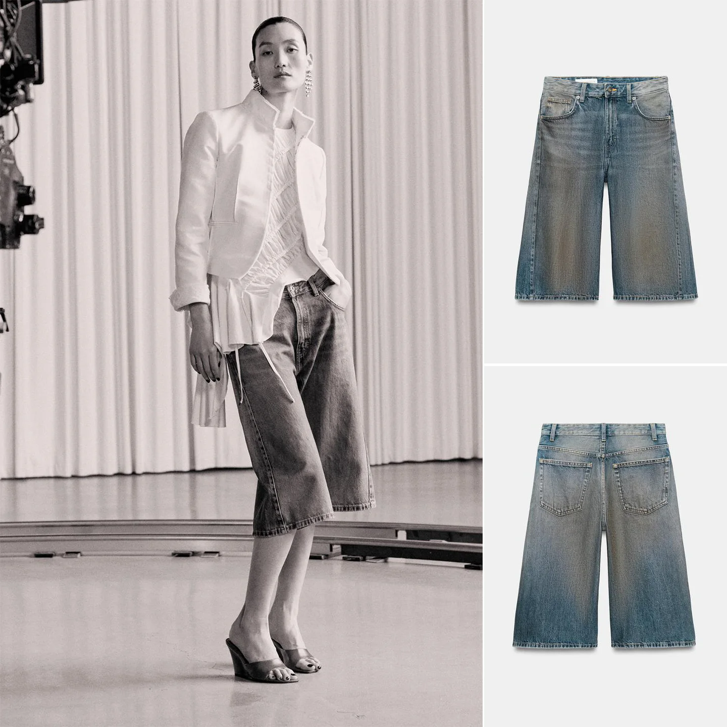 

Новые летние женские повседневные джинсовые шорты с металлическими пуговицами и молнией, со средней посадкой, прямые, из денима с эффектом потертости, с натуральной талией, полиэстер