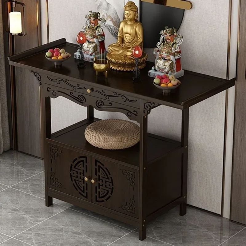 Living room entrance cabinet, Buddhist platform new Chinese vertical cabinet, table