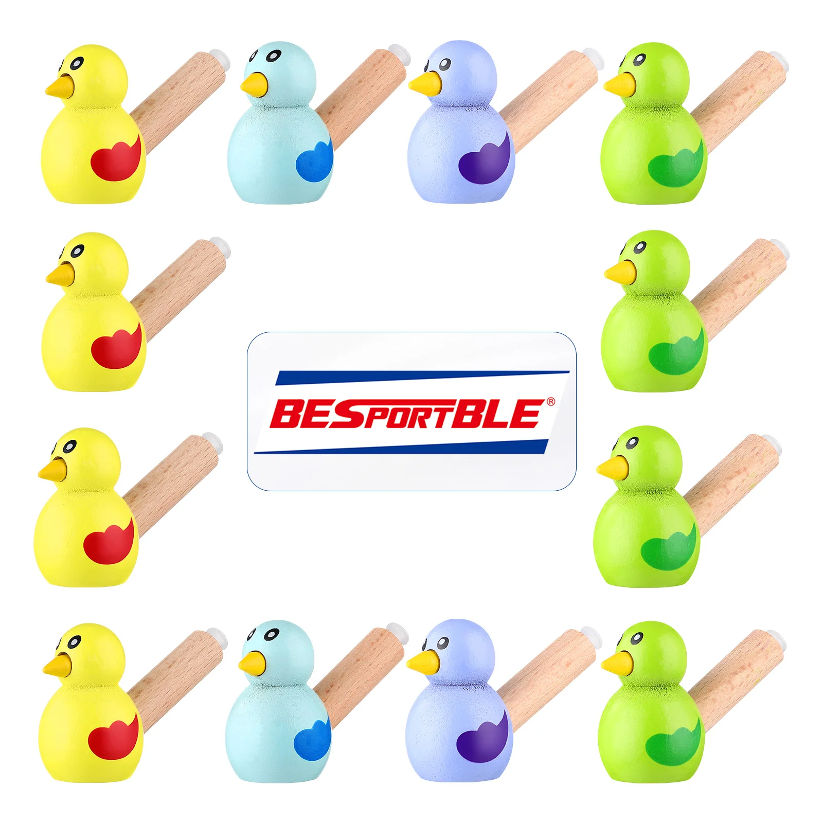 15 Pcs Train Whistle for Kids Educational Toys Children Wooden Bird Whistles Call