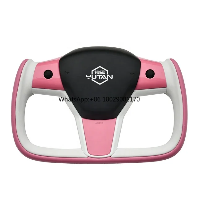 

Углеродное гоночное рулевое колесо YT, матовое углеродное волокно для рулевого колеса Tesla Model 3, модель рулевого колеса Y, индивидуальное колесо