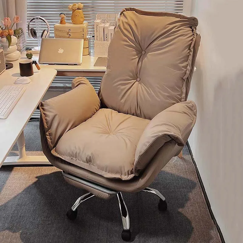 Luie Executive Stoel Computer Roterende Metalic Rollende Designer Comfy Stoel Mobiele Ergonomische Moderne Silla Oficina Schattige Meubels