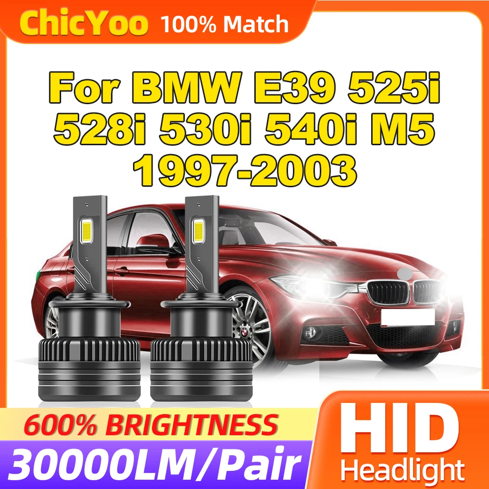 

120W HID Xenon Headlamp Bulbs 30000LM Car Lights 12V 6000K Xenon Lamps For BMW E39 525i 528i 530i 540i M5 1997-2001 2002 2003