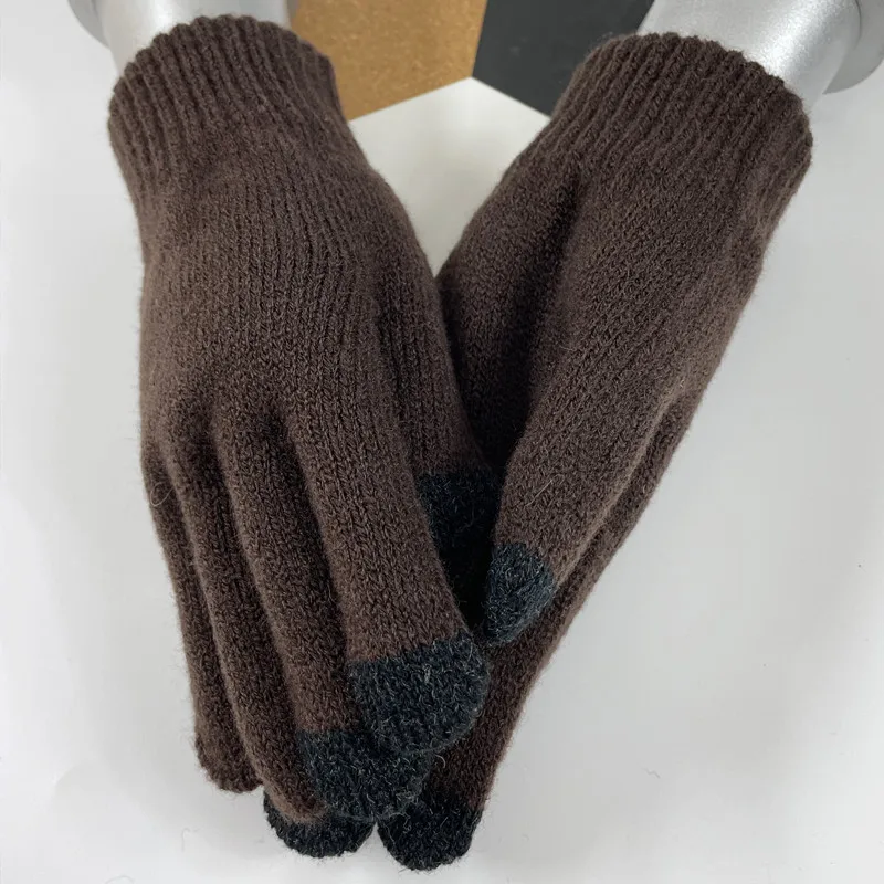 Winter Knitted Hats Warm Gloves Scarves Fashion Women 3Pcs Outdoor Thicken Fleece Cold Protection Scarf Suits Solid Simple Glove