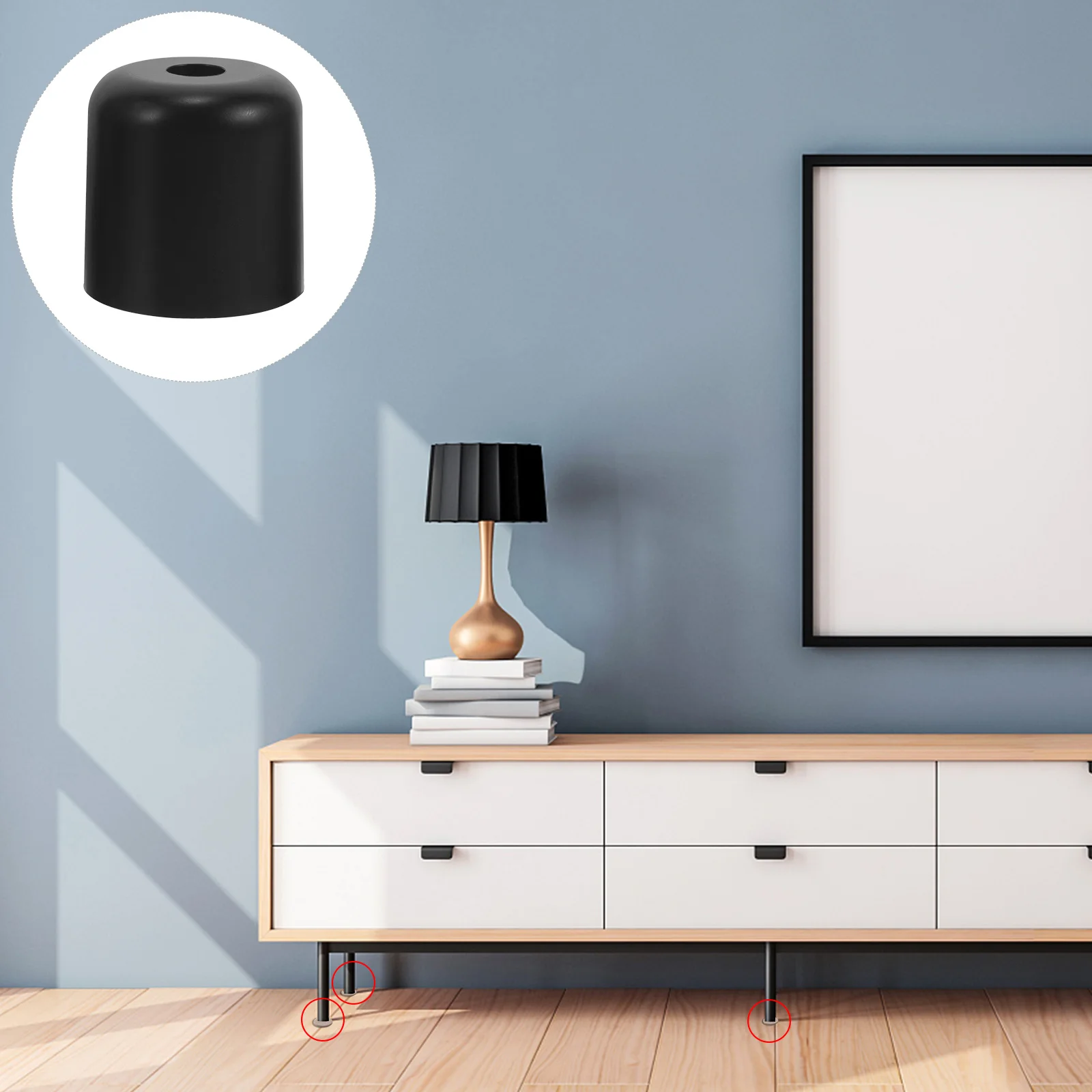 

4Pcs Plastic Furniture Legs Modern Heavy Duty Replacement for Sofa Couch Chair Dresser Sturdy Screw-in PP Feet