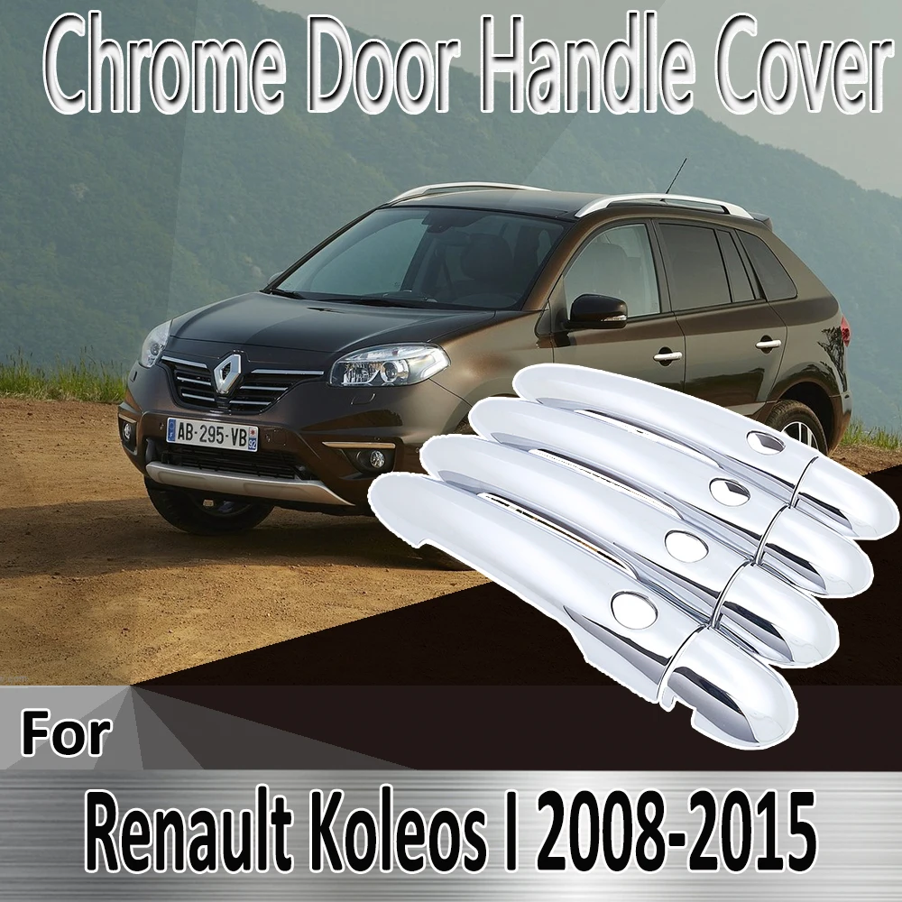 For Renault Koleos Samsung QM5 I MK1 2008~2015 Styling Stickers Decoration Chrome Door Handle Cover paint Refit Car Accessories