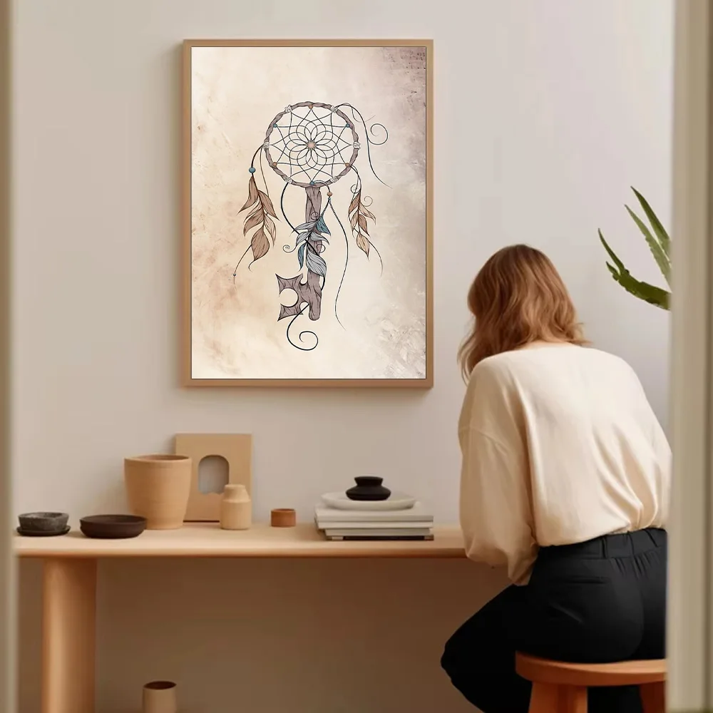 حلم الماسك قماش جدار الفن ديكور أمريكي أصلي بوهو ديكور المنزل غرفة الهبي ديكور الغرفة الجمالية الفن الروحي هدية خمر #5