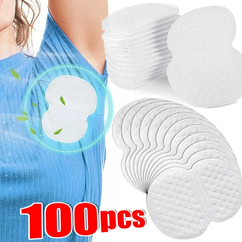 100pcs Unisex Underarm Sweat Pads Clothing Perspiration Deodorant Sweat Pads Absorb Sweat Shield Pad Armpit Care Antiperspirant