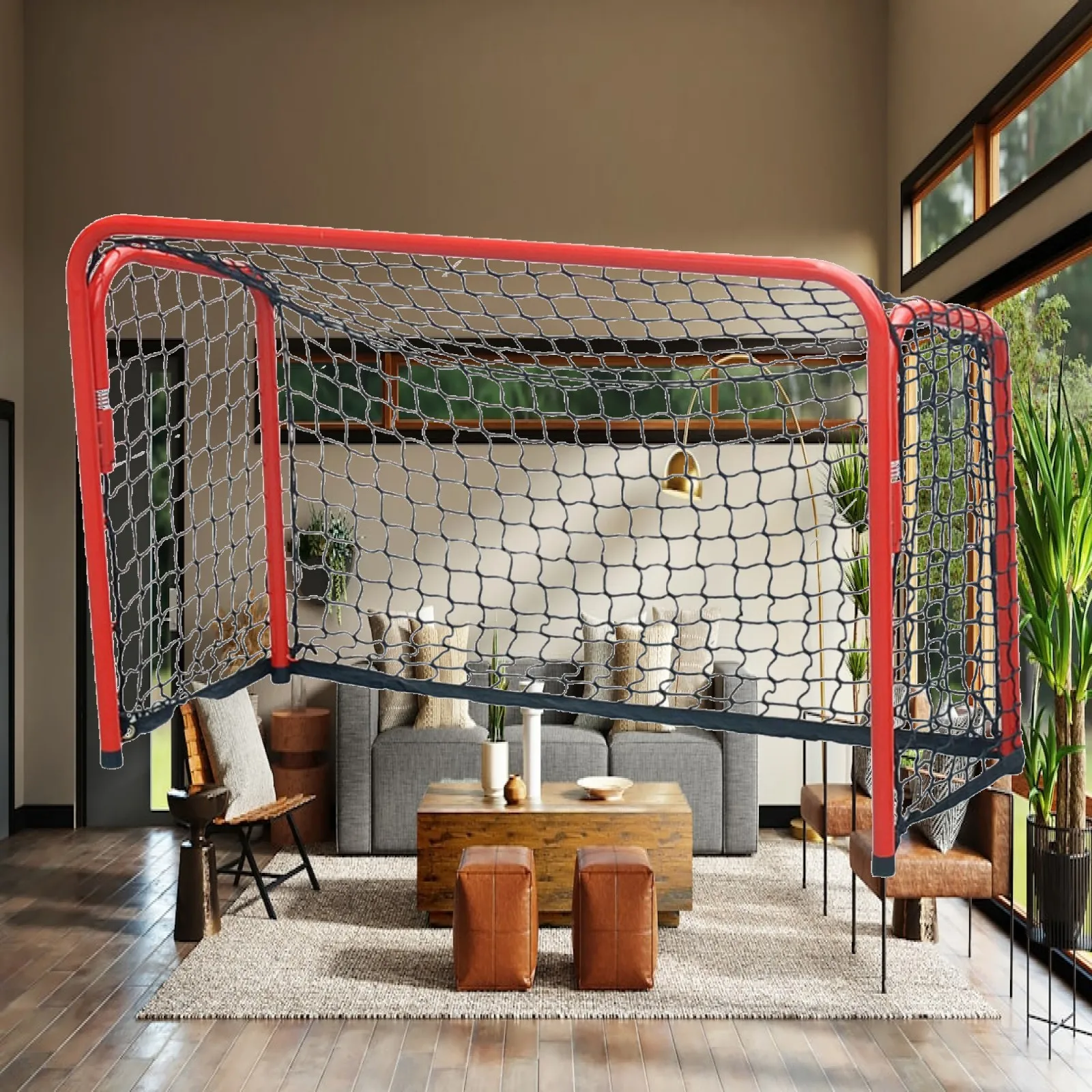 

Soccer Goal Net for Kids Kids Toy Iron Tube Heavy Duty Foldable Football Goal for Games Playground Sport Garden Backyard