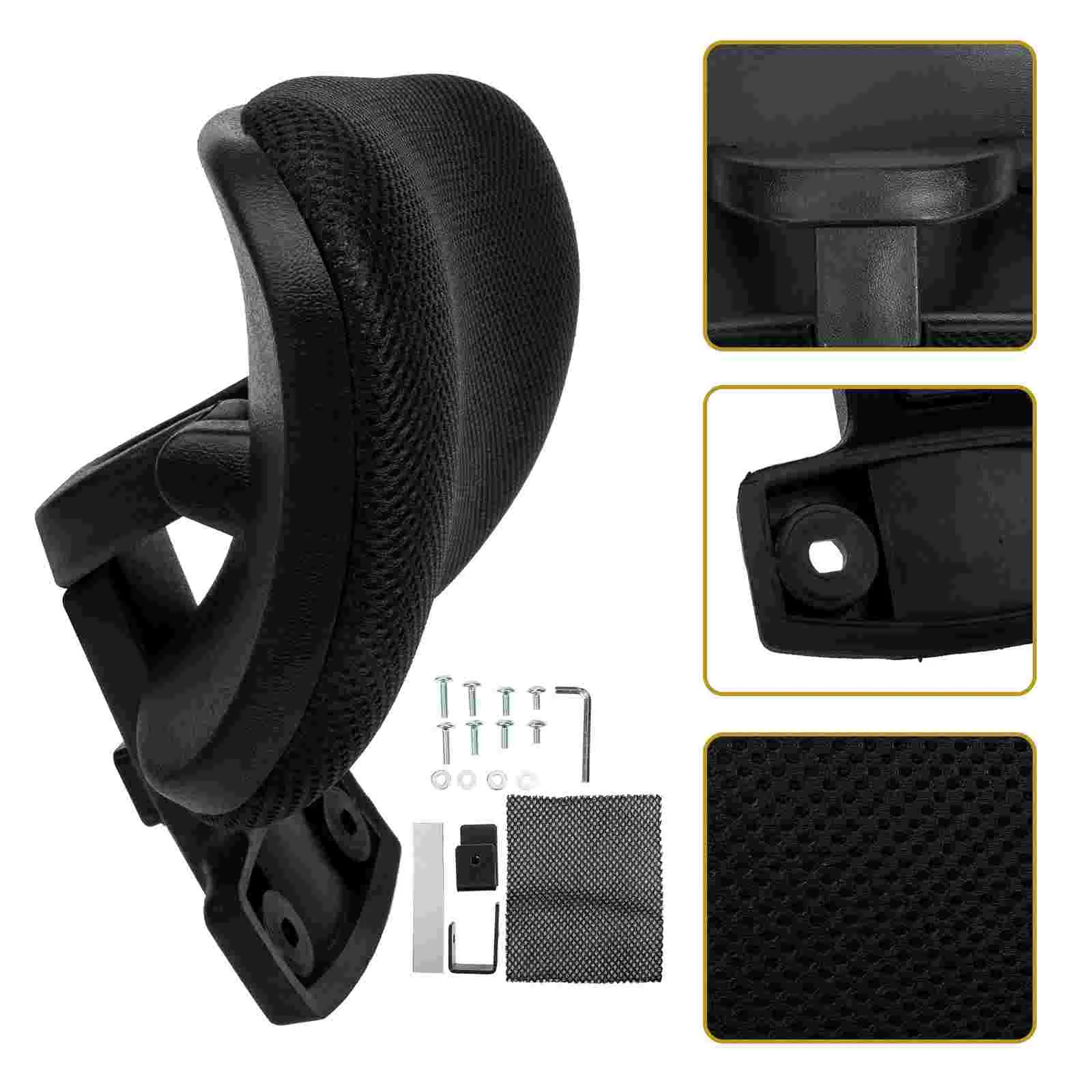 Office Chair Headrest Adjustable Computer Chair Headrest Computer Cushion Rest Retrofit Lift Neck Pillow Swivel Mesh Headrest