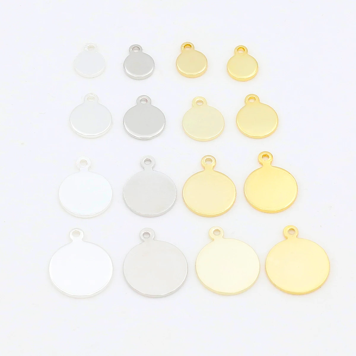 

10pcs Brass Smooth Circular Hang Tag Charms For Necklace Bracelet Earrings Engravable Round Pendant Handmade Jewelry Accessories