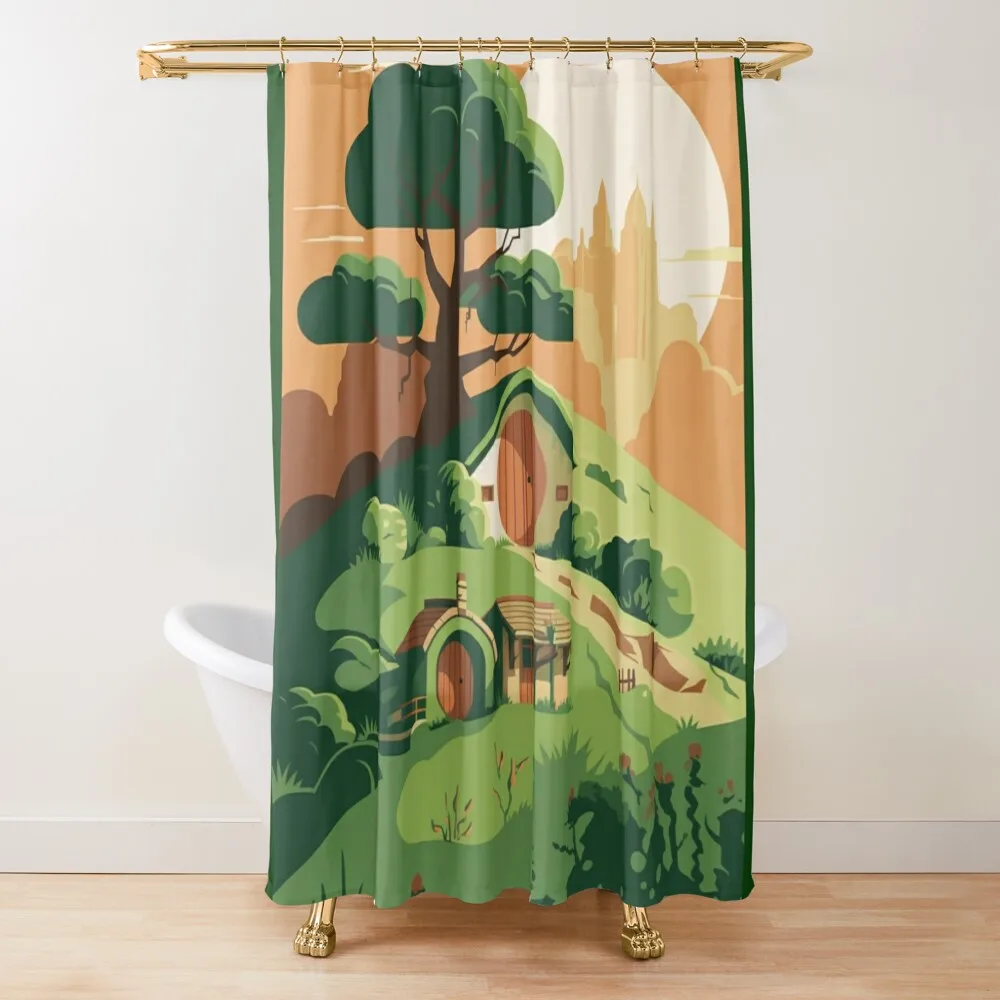 

Shire Minimal Wall Art Fantasy Wall Decor Shower Curtain Bathroom Shower Curtain