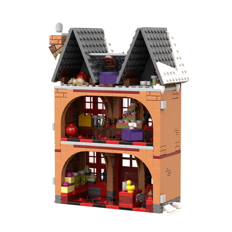 1NEW 507PCS magic Movie Harrying Hogsmeade Village Joke Shop model DIY creative ideas Child Toy birthday Gift Building blocks