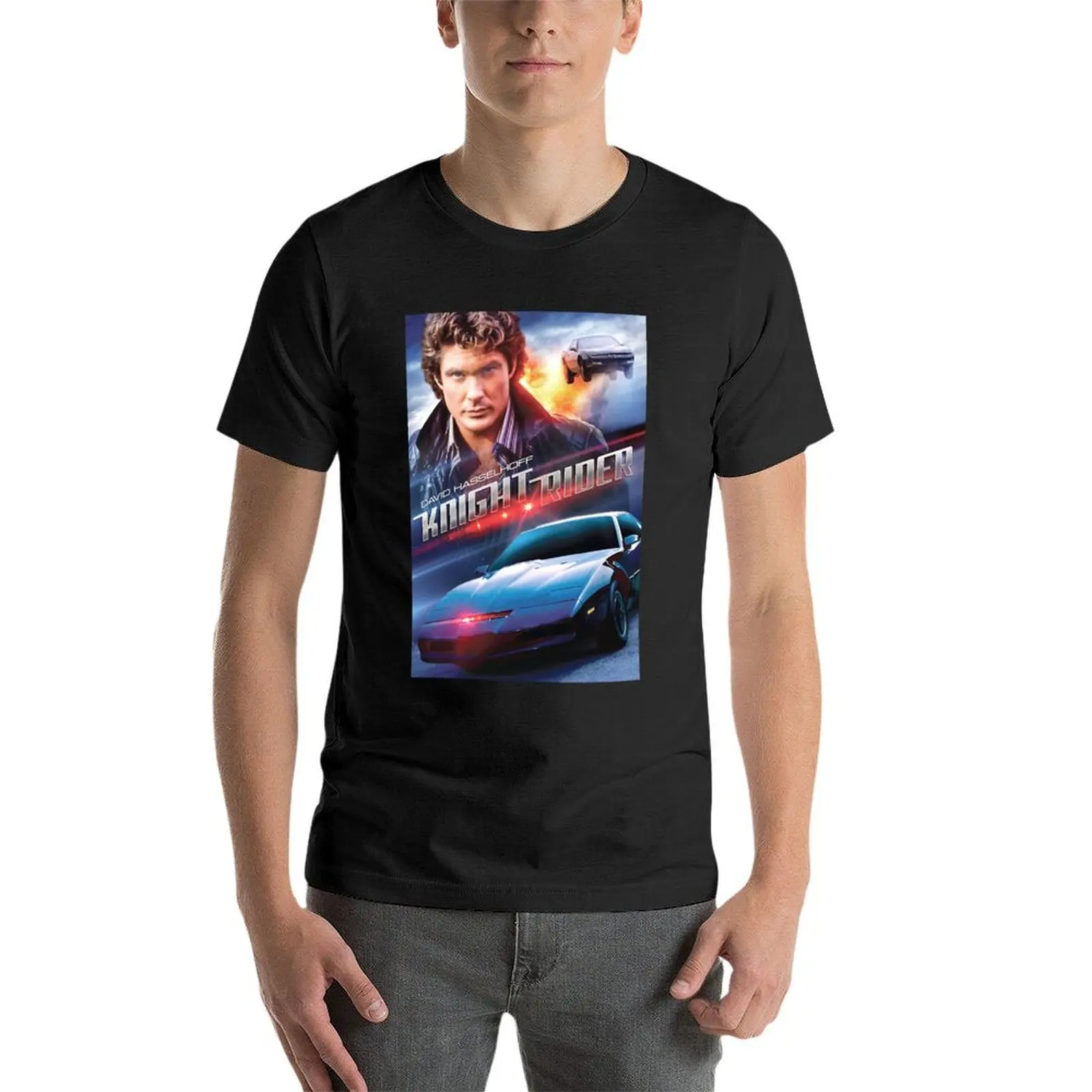 THE FANTASTIC CAR - KNIGHT RIDER T-Shirt aesthetic clothes oversizeds korean fashion tees men clothing