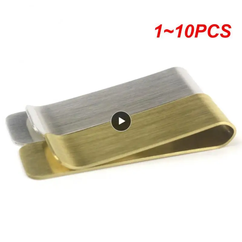 1~10PCS Money Clip Cash Clamp Holder Portable Stainless steel metal wallet Creative banknote folder Business banknote folder