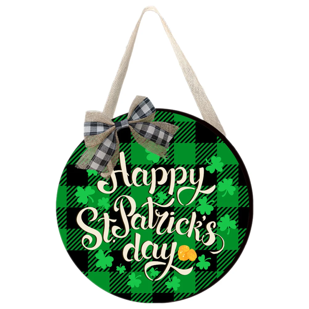 

St Patricks Day Hanging Sign Decorative Listing St Patrick's Green Wooden Porch