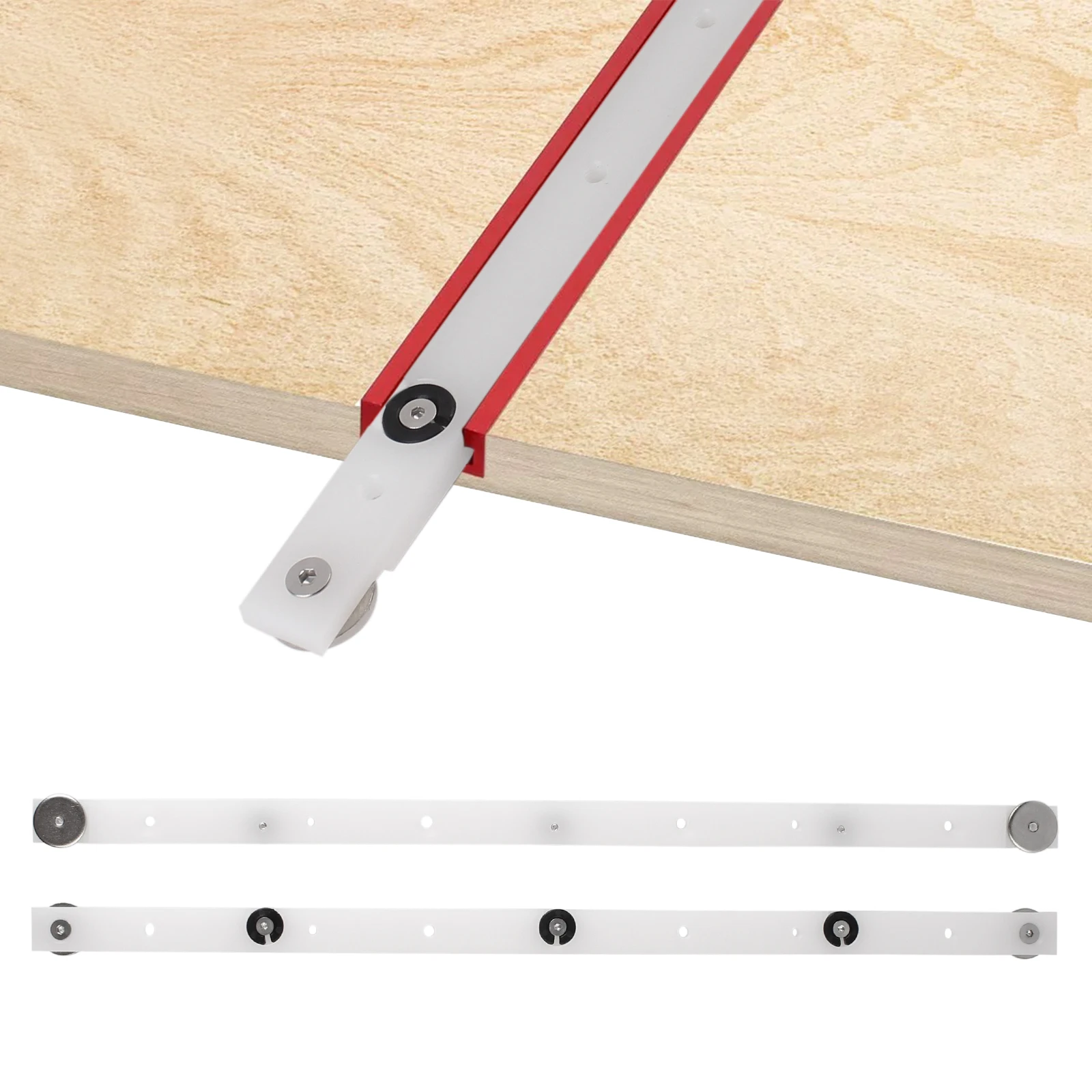 2Pcs For Carpenter Table Saw/30 model T Slot Track Miter Bar Slider Gauge Rod Plastic Woodworking DIY Tools 30/45cm