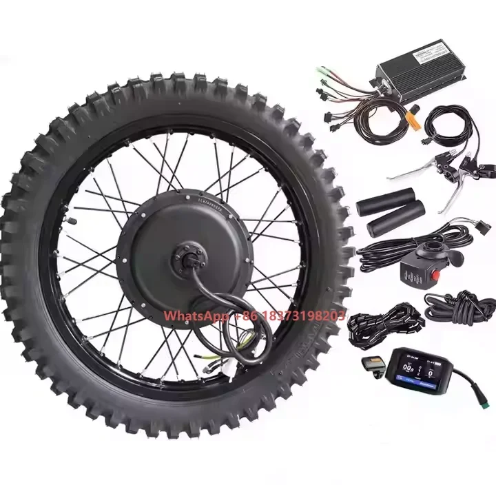72V 8000W/15000W High-Speed Electric Motorcycle Conversion Kit for Off-road Riding 19-21 Inch Bicycle Motor LCD Display Thumb