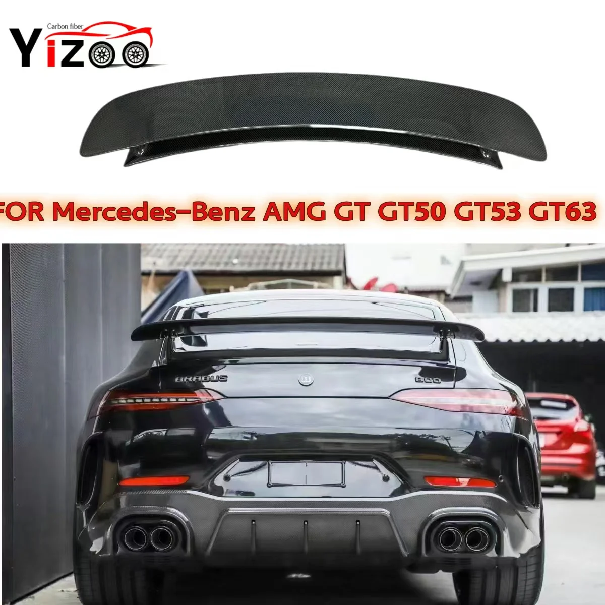 

For Mercedes Benz AMG GT GT50 GT53 GT63 4-door Carbon Fiber Spoiler Tail Wing Car Rear Trunk Lip Spoiler Splitter Body Kit