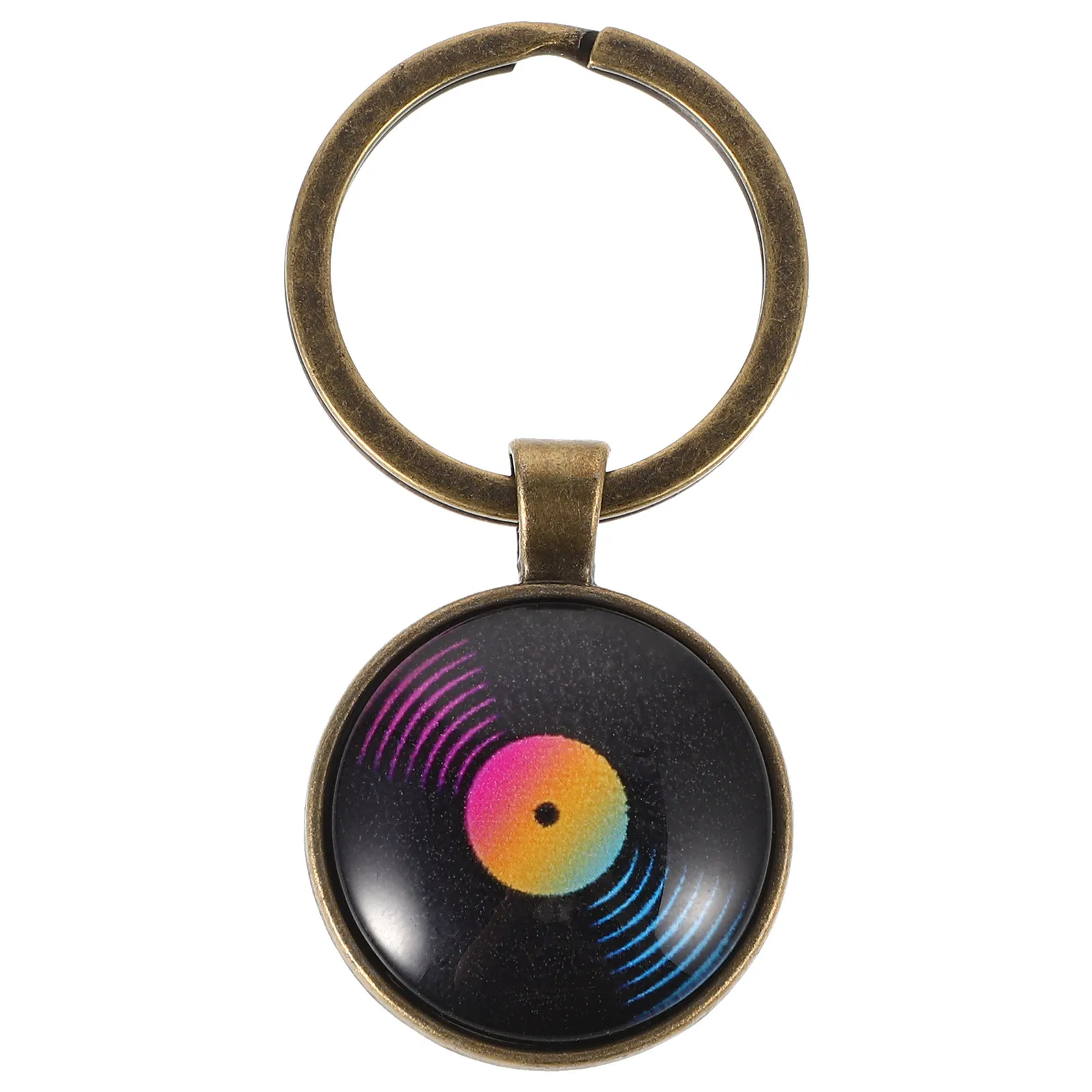 Vinyl Record Key For Keychain For Purse Christmas Stocking Stuffers Album Retro Music Theme Bag Charm Pendant