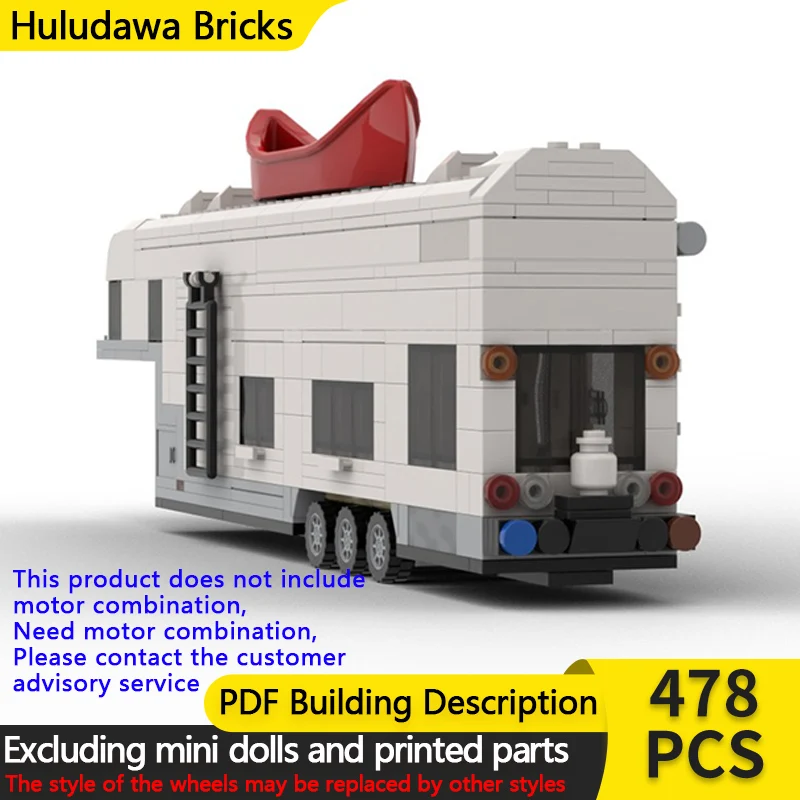 

Модель городской автомобиль MOC, строительные кирпичи, железная дорога, кемпинг, пятые колеса, модульная технология, детские праздничные подарки, сборные игрушки, костюм