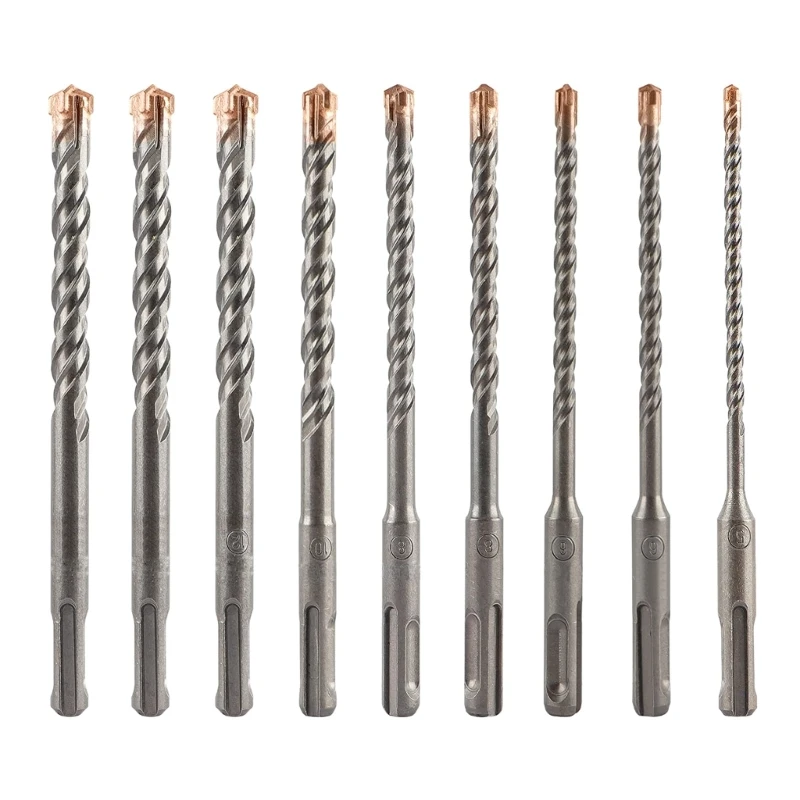 Pack of 8 Masonry Drill Cut Design Efficient SDS Drill Bit Set Round Shanks Dropship