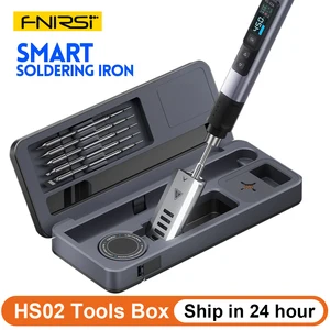 FNIRSI HS-02 100W Portable Soldering Iron Kit Soldering Iron Tips Smart Digital Soldering Iron Pen Tool for Electronics