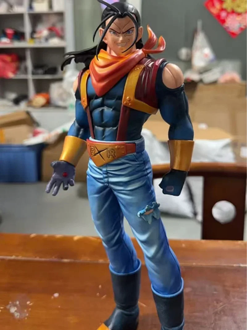 new-35cm-hy-studio-dragon-ball-android-17-anime-figures-super-android-figure-pvc-statue-ornament-collection-model-gifts-toys