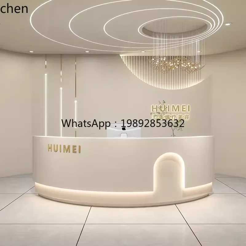 AA Beauty salon cashier clothing store bar counter simple modern light luxury front desk company reception desk