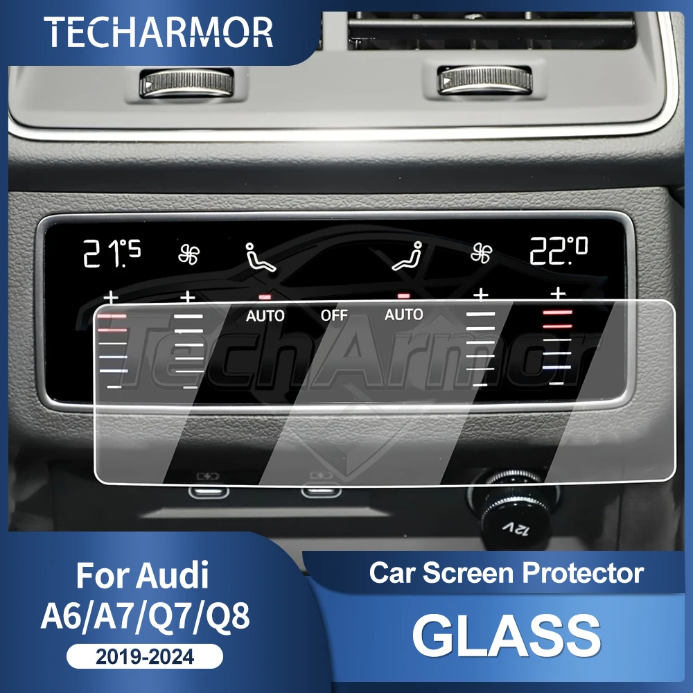 Auto-Schutzfolie aus gehärtetem Glas für Audi A6 A7 Q7 Q8 2019-24 Auto-GPS-Navigationsbildschirm-Schutzfolie Display-Innenausstattung Zubehör.