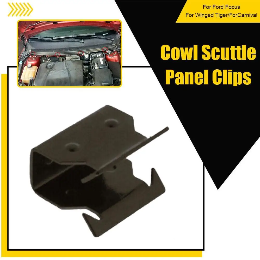 1/2/4/6pcs For Ford Focus Mk2 Cowl Scuttle Panel Cowl Scuttle Panel Clips Metal Clamp Front Below Windscreen Car Accessories