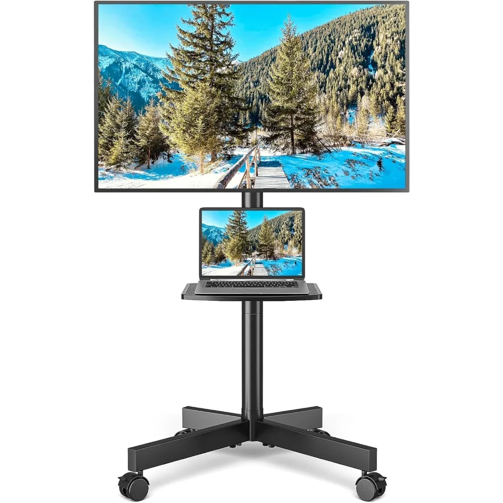 

TV Stand for 23-60 Inch, Up To 88lbs, Portable Mobile TVs Cart with Silent Wheel, for Bedroom,Office, Strong Rolling TV Stand